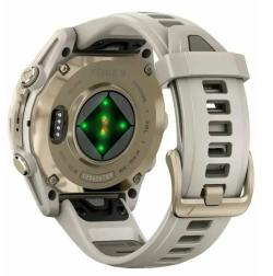 Часы Garmin Fenix 8 43mm Amoled Sapphire Soft Gold, Fog Gray / Dark Sandstone Silicone Band (010-02903-10)