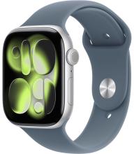 Apple Watch Series 11 42mm Silver Aluminum Case with Sport Band Anchor Blue