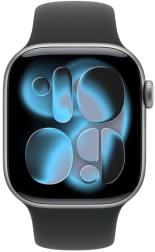 Apple Watch Series 11 42mm Space Grey Aluminum Case with Sport Band Black